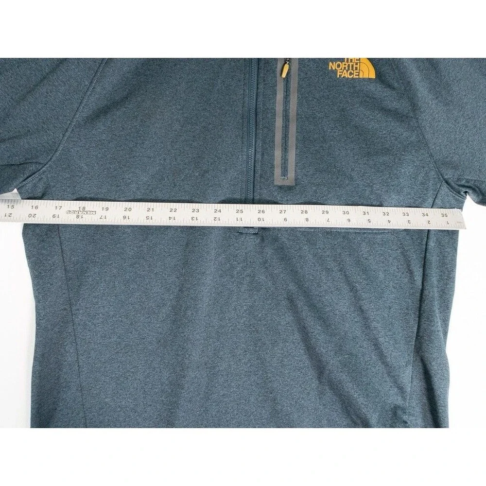 The North Face Jacket Men's Large Blue Green 1/2 Zip Pullover Fleece Long Sleeve